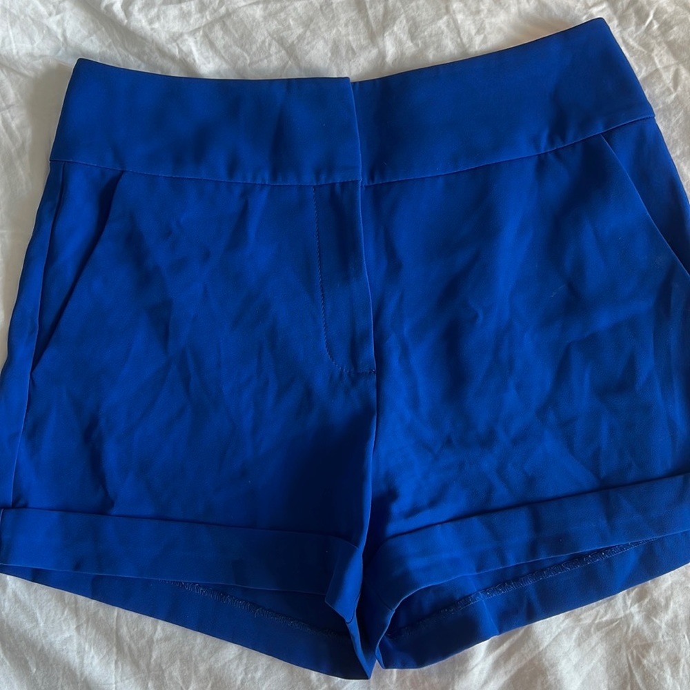 Royal blue Bebe high waisted shorts